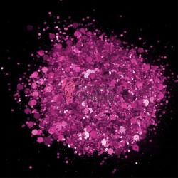 Decor pentru unghii NADP041LL cu paiete hexagonale Amelie pentru decor unghii APH18 BubbleGum Metalizat 1-4mm
